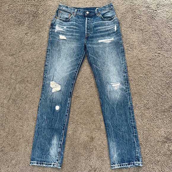 Levi's 501 - 150th Anniversary Jeans - Distressed - Size W29 L32 - Excel. Cond. - Picture 1 of 16